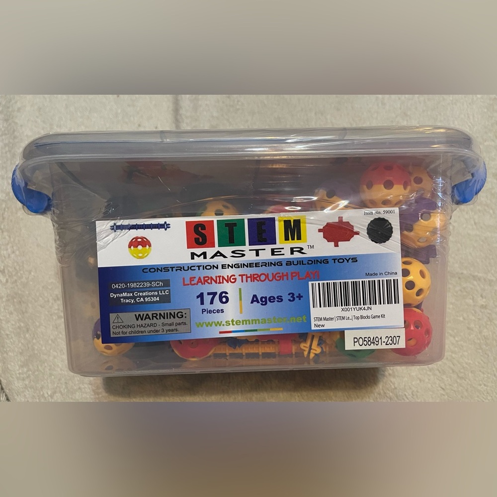 Construction STEM Master Building Toys for Kids Age 3 +STEM Toys Kit 176 pieces